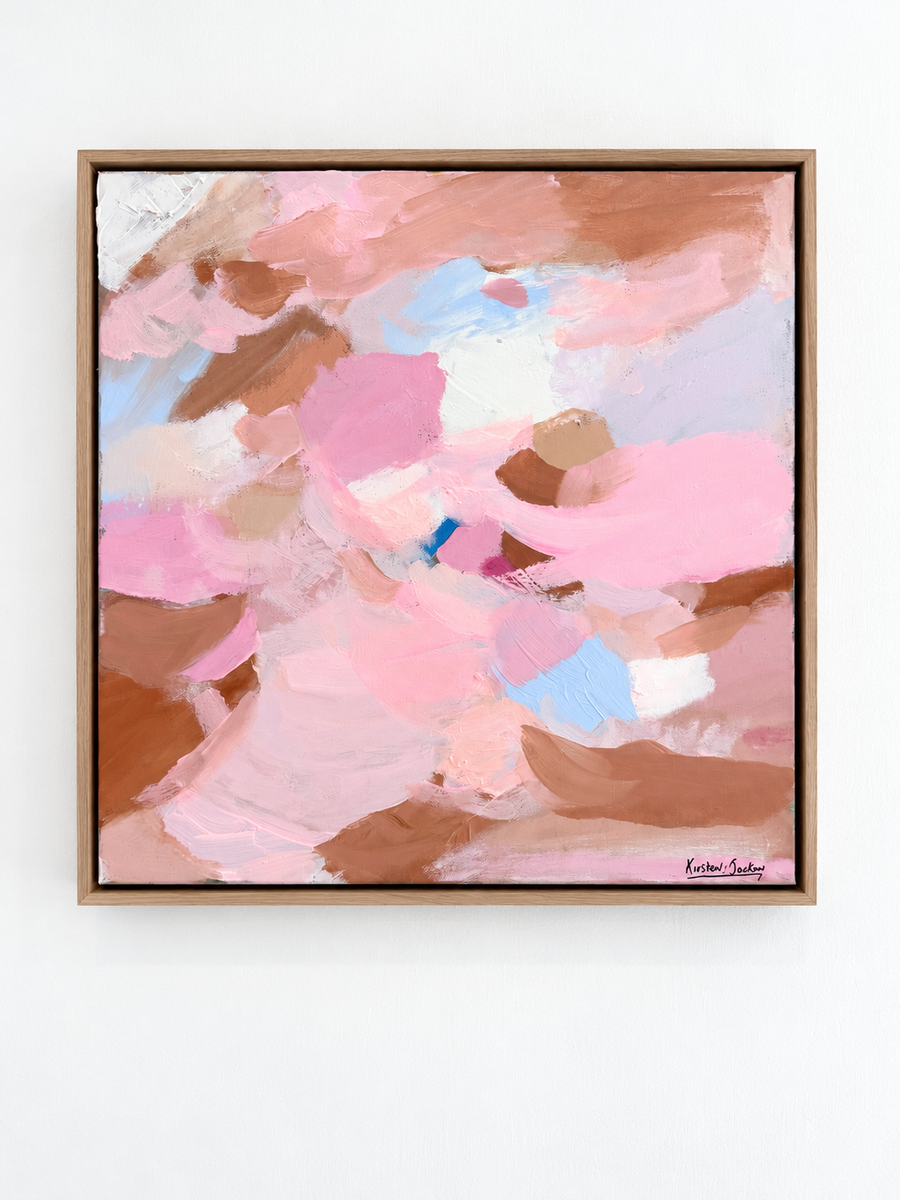 NEW: Pink and blue love 63x63cm