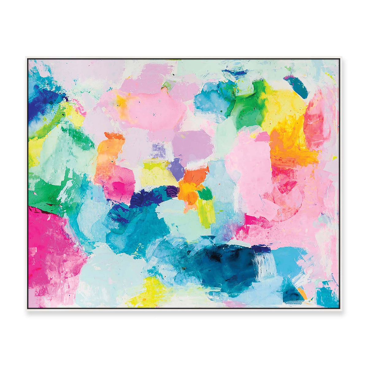 'A Colourful Love' - 180 x 140cm - framed in white (landscape)