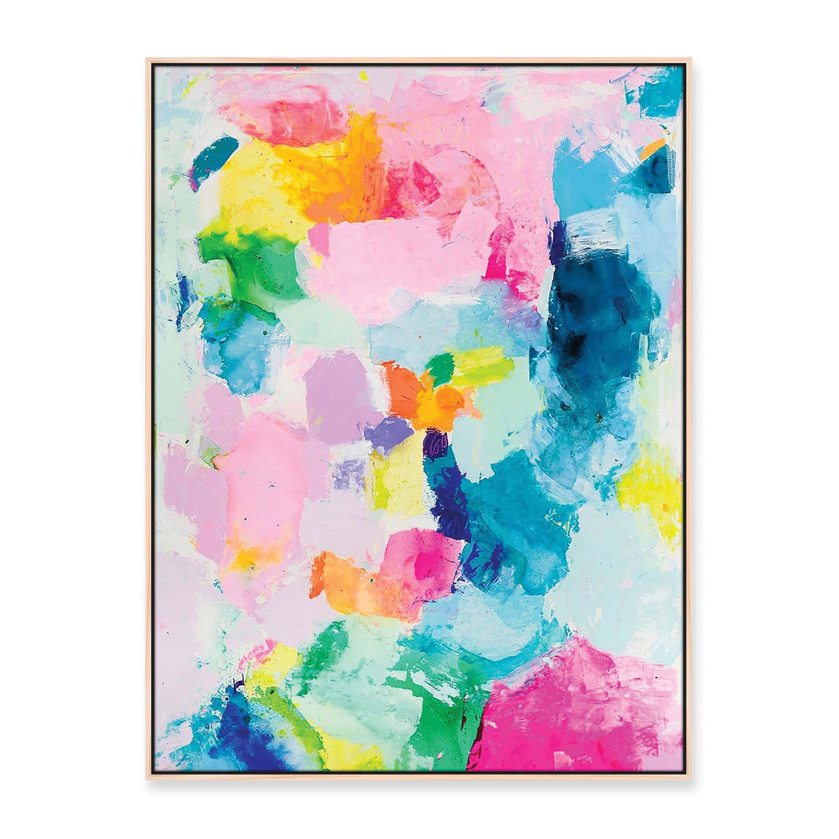 'A Colourful Love' - 120 x 90cm - framed in natural timber (portrait)