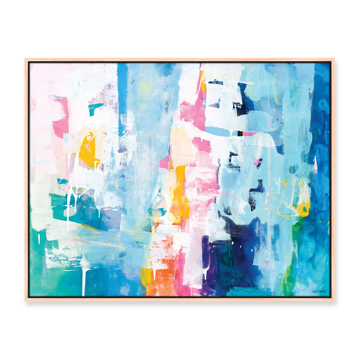 'A Pure Joy' - 90 x 70cm - framed in natural timber