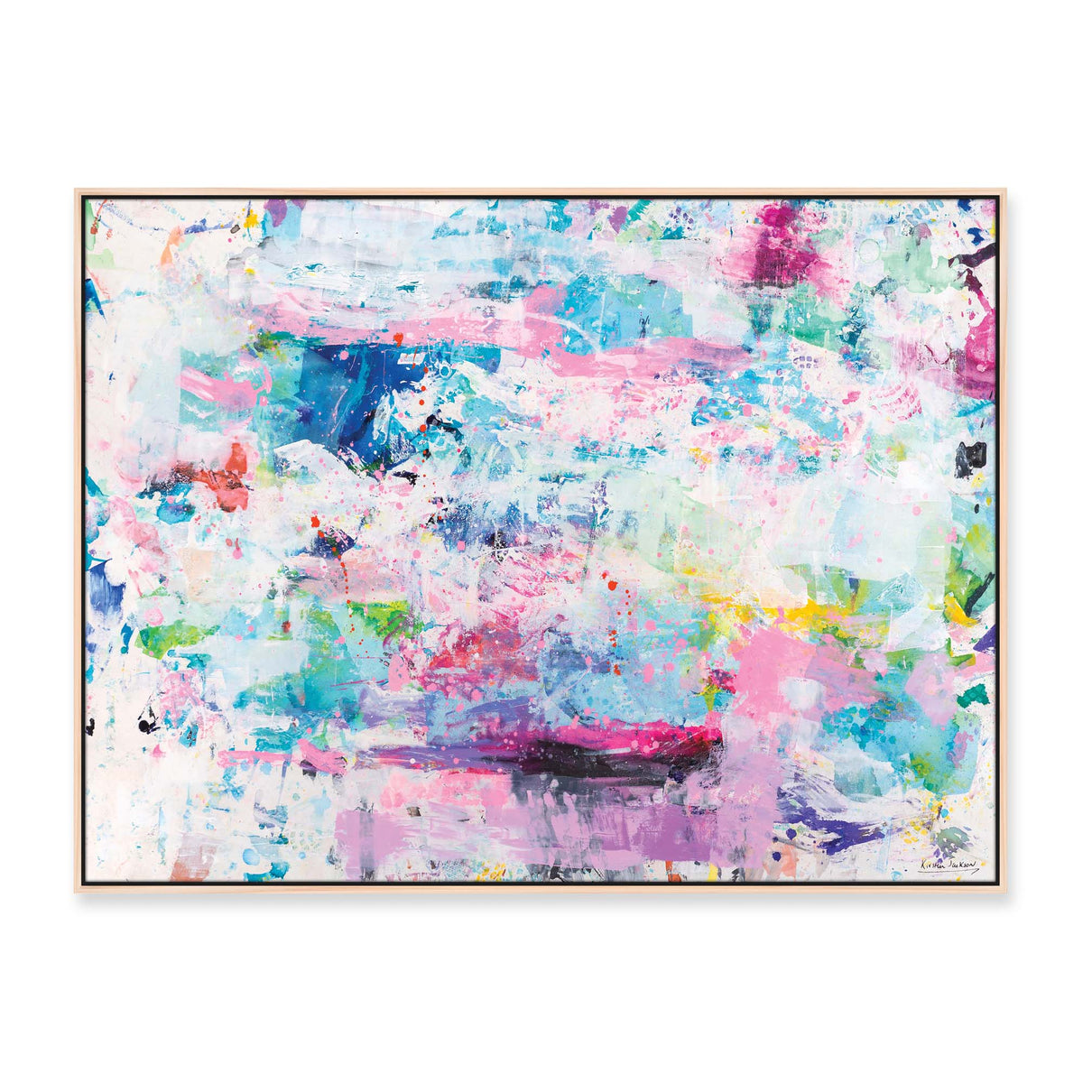 'A Splash Of Summer' - 120 x 90cm - framed in natural timber (landscape)