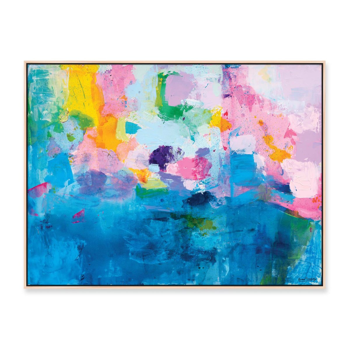'Forever In My Heart' - 120 x 90cm - framed in natural timber