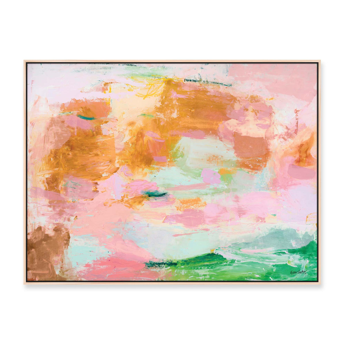 'Jungle Vibes #1' - 120 x 90cm - framed in natural timber
