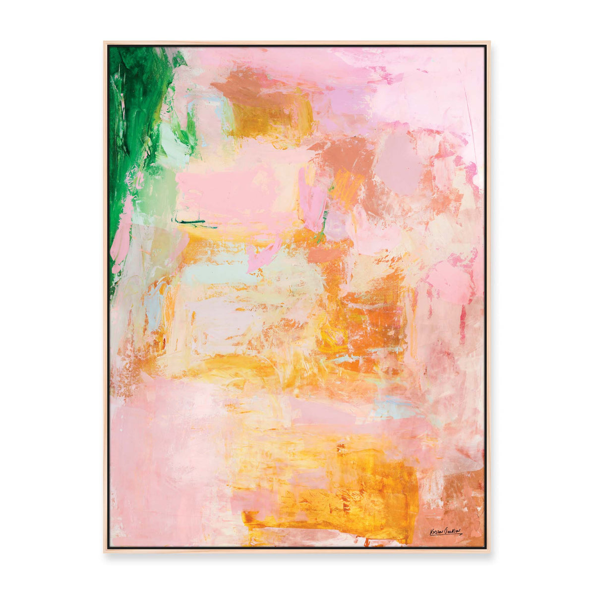 'Jungle Vibes #2' - 120 x 90cm - framed in natural timber