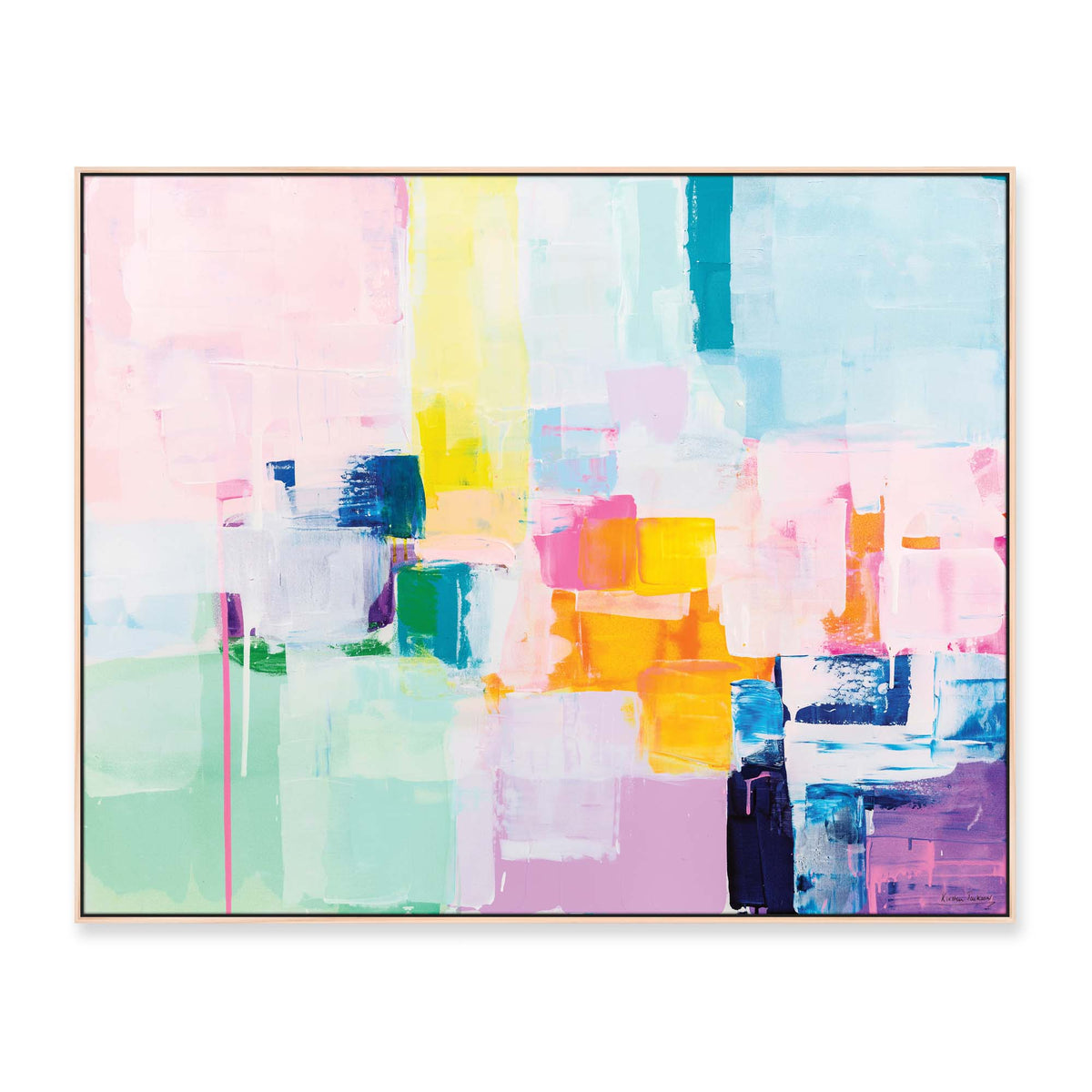 'Love A Sunset' - 180 x 140cm - framed in natural timber
