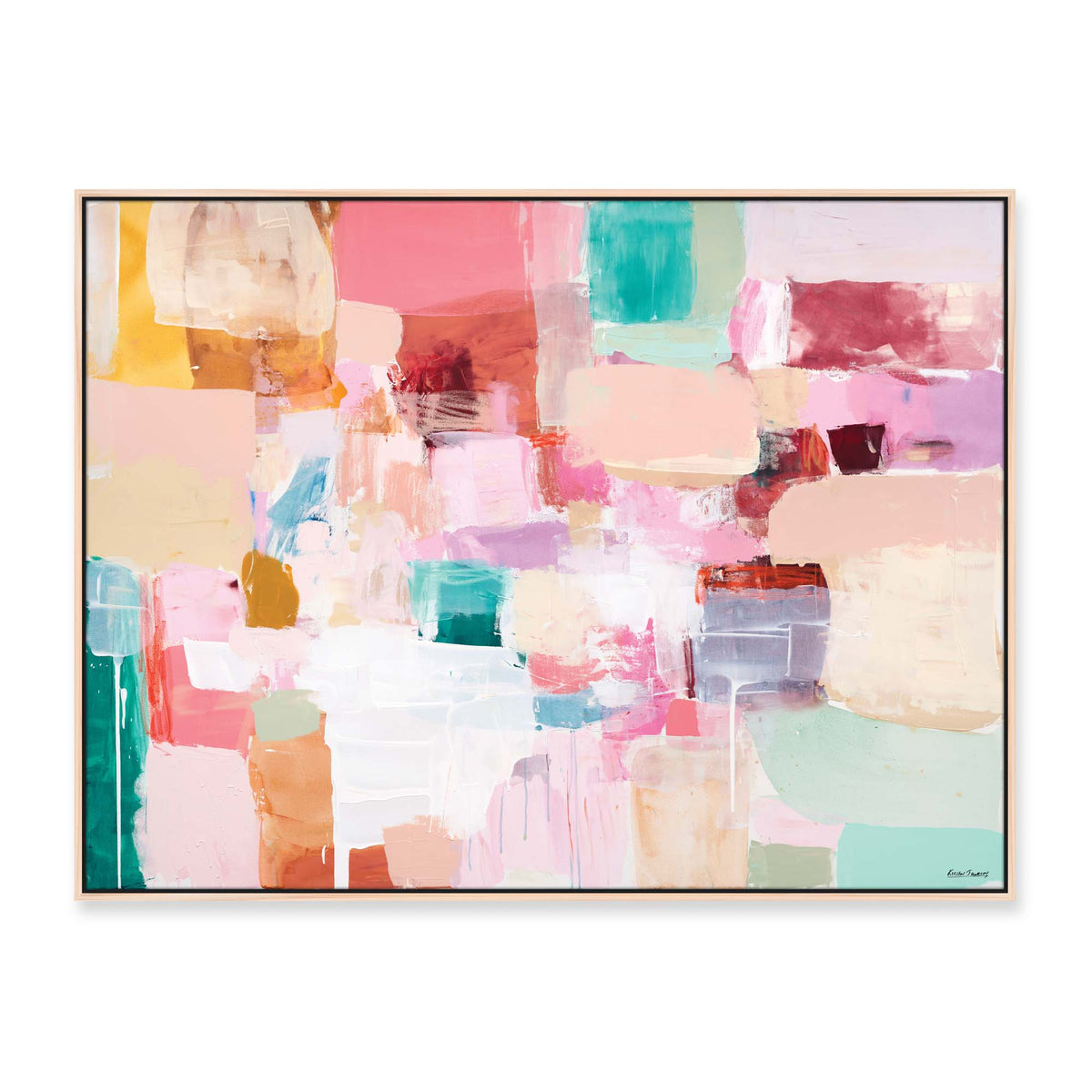 'My Favourite Love Series' - 120 x 90cm - framed in natural timber