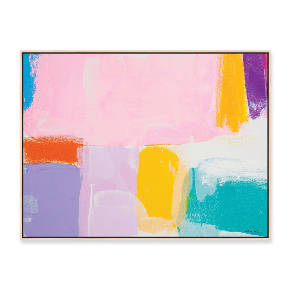 'Summer Loving' - 120 x 90cm - framed in natural timber