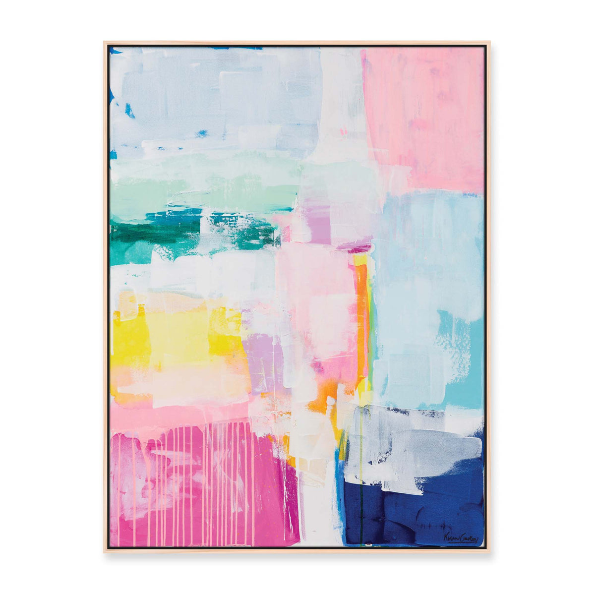 'Summertime' - 120 x 90cm - framed in natural timber
