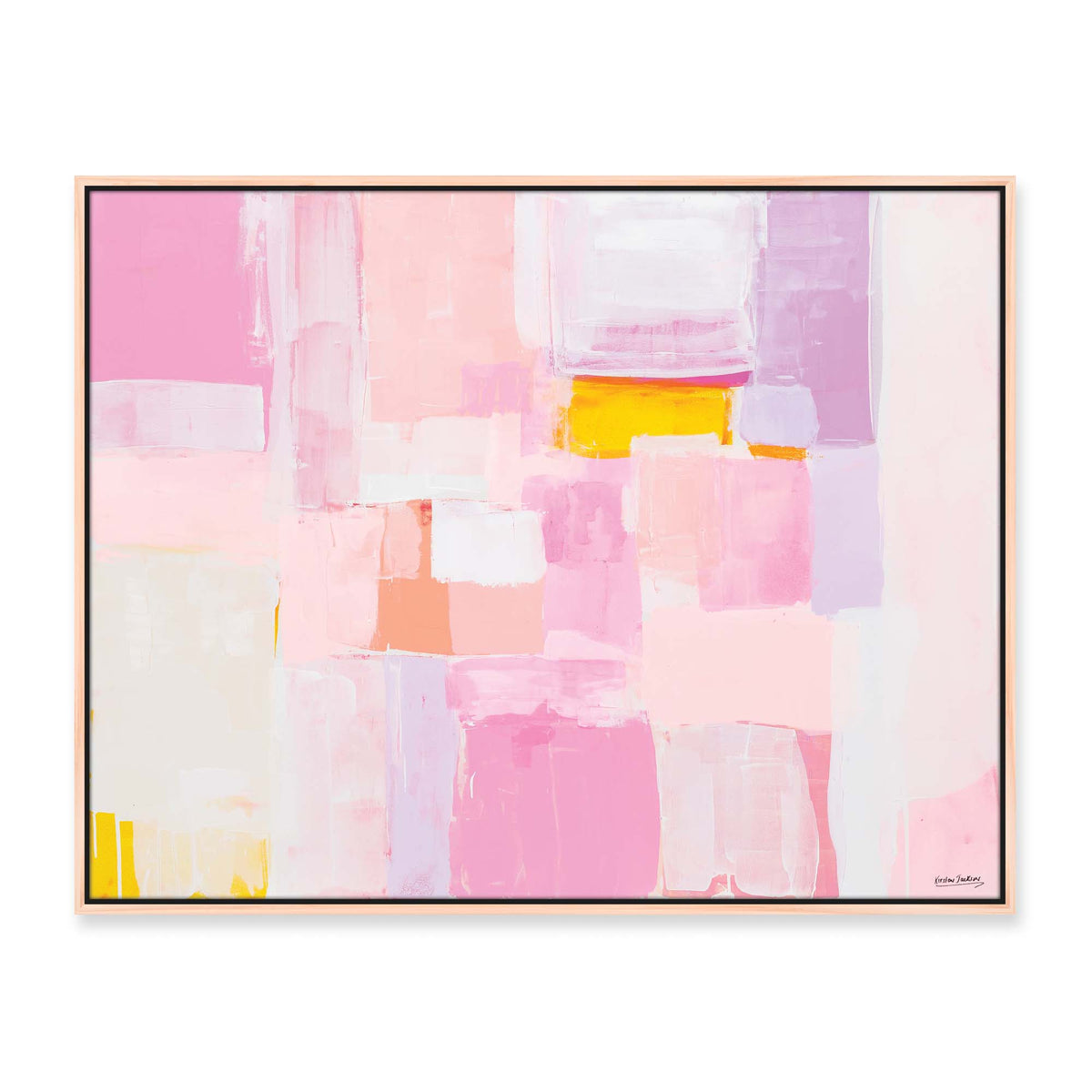 'You Make Loving Fun' - 77 x 50cm - framed in natural timber