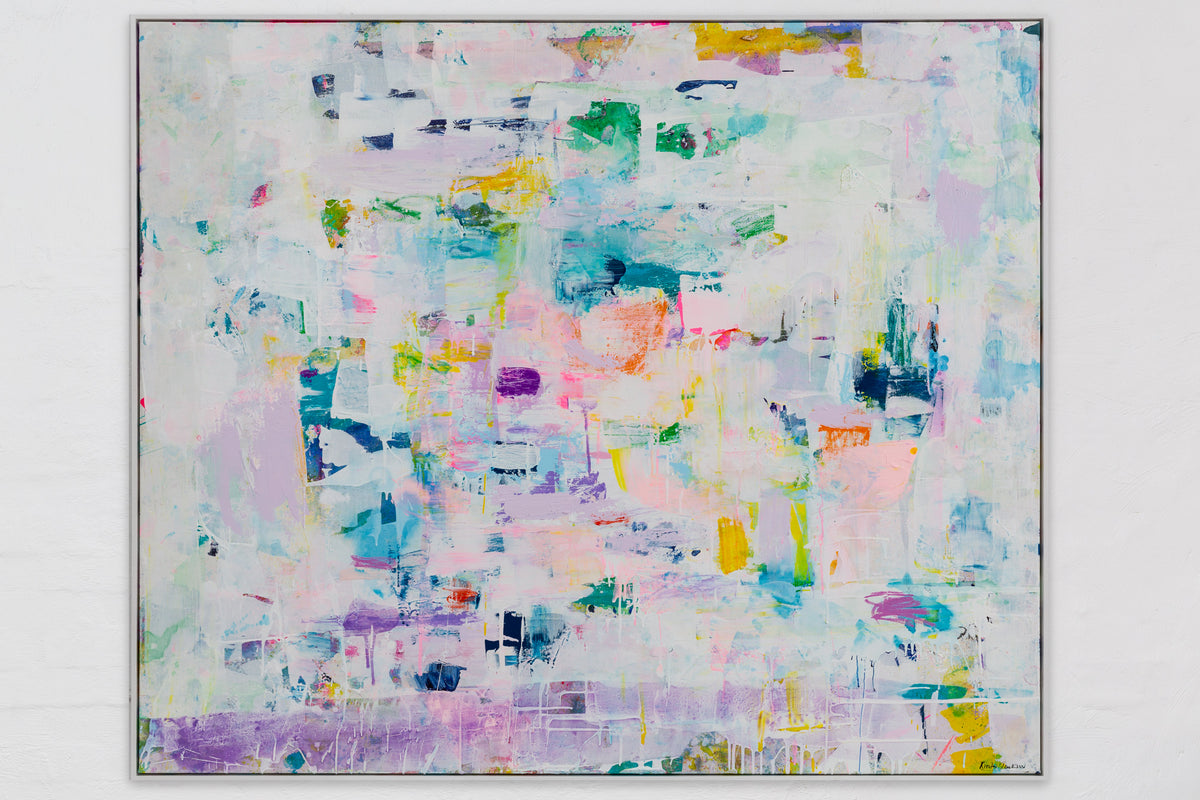 A love affair with life 183cm x 153cm framed in white oak