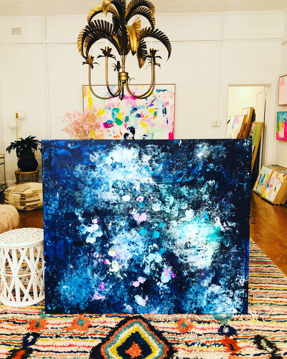 Blue Tango series 143cm x 123cm framed in black oak