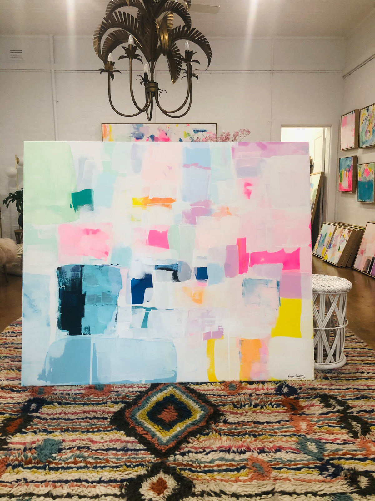 A summer like no other  155cm x 127cm framed in natural oak