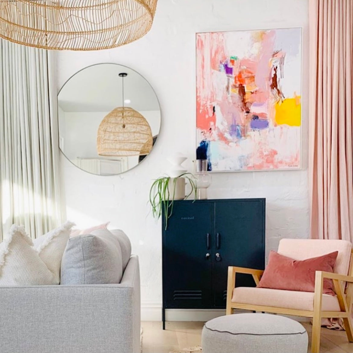 Love of life series 123cm x 93cm framed in white oak